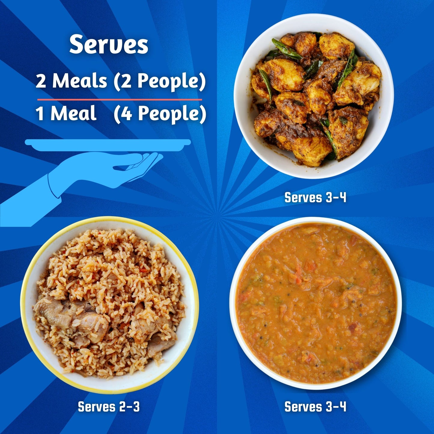 Madras Value Meal Combo [ Ambur Biryani Paste (1) + Pepper Chicken (1) + Sambar (1) ]